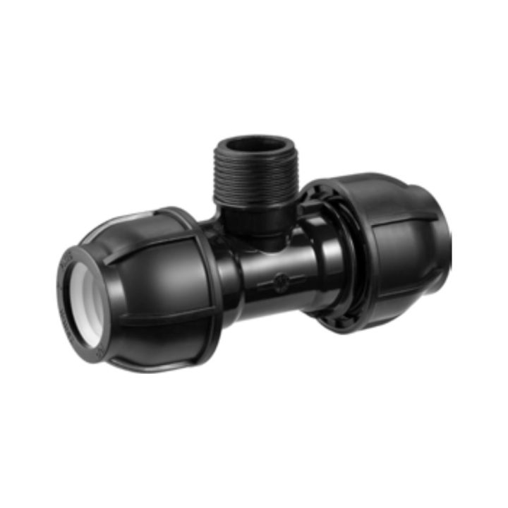 Fitting HDPE Male Threaded Tee Oneadd Compression